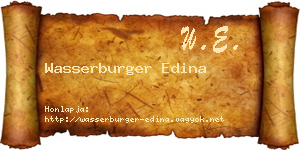 Wasserburger Edina névjegykártya