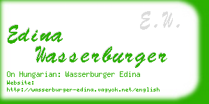 edina wasserburger business card